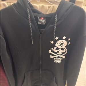 South Pole Black Hoodie with Star Details